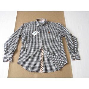 New W/ Tag Thomas Dean TD Collegiate OSU Button Up Plaid Long Sleeve Shirt Sz M